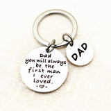 Alibaba Keychain Daughter Keychains for Father's Gift-First Love and If Dad Can't Fix It Cute Gifts for Dads Stainless Steel