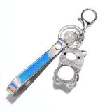 alibaba Keychain Gray Crackled Acrylic Pig KeyChain, Lights Up!  Super Cute for Kids*