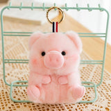 Alibaba Keychain Pig Plush Pig, Cow, Panda & Hamster Keychains Large 5.5" Stuffed Fat Animals