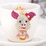 Alibaba Keychains Pink Little Miss Piggy Keychains with BLING*