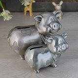 Alibaba Kids Pewter Pig & Cow Piggy Coin Banks-Unique and CUTE!  ONLY at TPP!