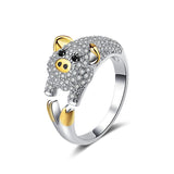 Alibaba - King He Fine Fashion Jewelry-Ring Chinese Zodiac Animal Rings Sterling Silver Sparkly!