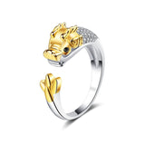 Alibaba - King He Fine Fashion Jewelry-Ring Dragon Chinese Zodiac Animal Rings Sterling Silver Sparkly!