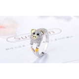 Alibaba - King He Fine Fashion Jewelry-Ring Pig-8mm Chinese Zodiac Animal Rings Sterling Silver Sparkly!