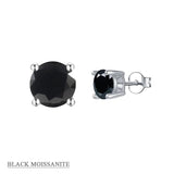 alibaba-koko moissanite earrings studs Black / .5ct Moissanite Stud Earrings .5ct-2ct Sterling Silver Waterproof