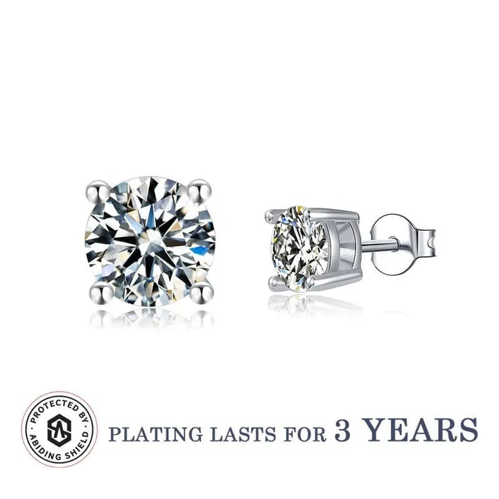 alibaba-koko moissanite earrings studs Clear / .5ct Moissanite Stud Earrings .5ct-2ct Sterling Silver Waterproof