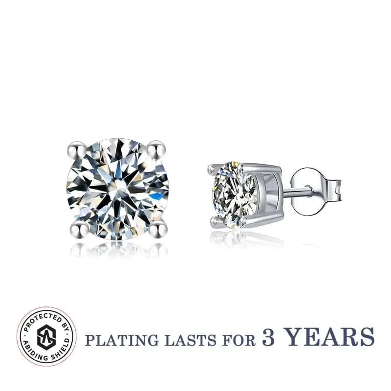 alibaba-koko moissanite earrings studs Moissanite Stud Earrings .5ct-2ct Sterling Silver Waterproof