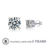 alibaba-koko moissanite earrings studs Moissanite Stud Earrings .5ct-2ct Sterling Silver Waterproof