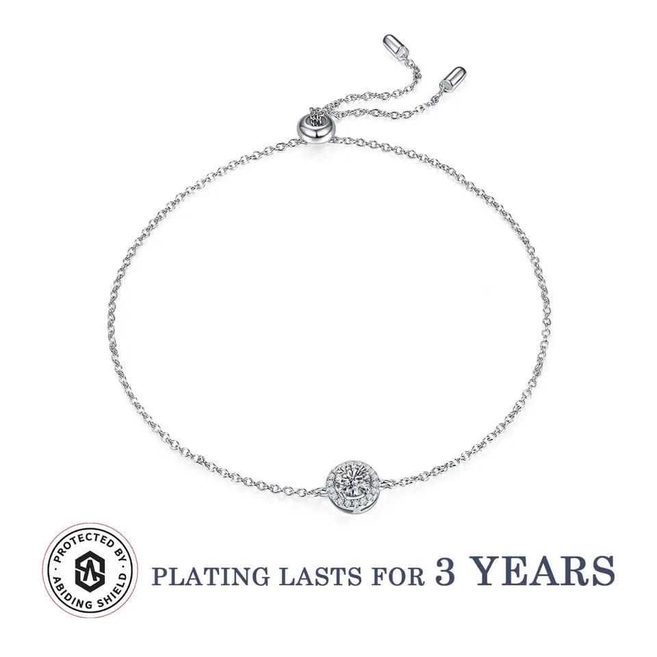 Alibaba - Koko moissanite necklace Clear / Bracelet Moissanite Halo Jewelry 1ct Center Stone, 925 Sterling Silver Colors Available!