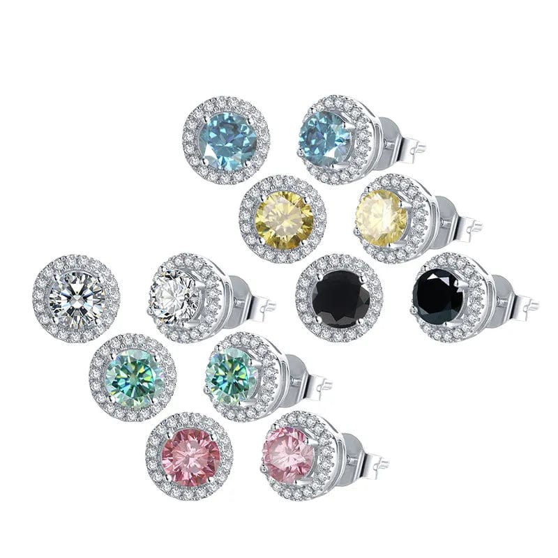 Alibaba - Koko moissanite necklace Moissanite Halo Jewelry 1ct Center Stone, 925 Sterling Silver Colors Available!