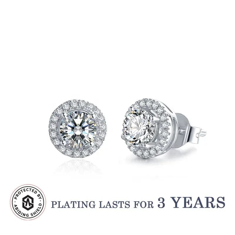 Alibaba - Koko moissanite necklace Moissanite Halo Jewelry 1ct Center Stone, 925 Sterling Silver Colors Available!