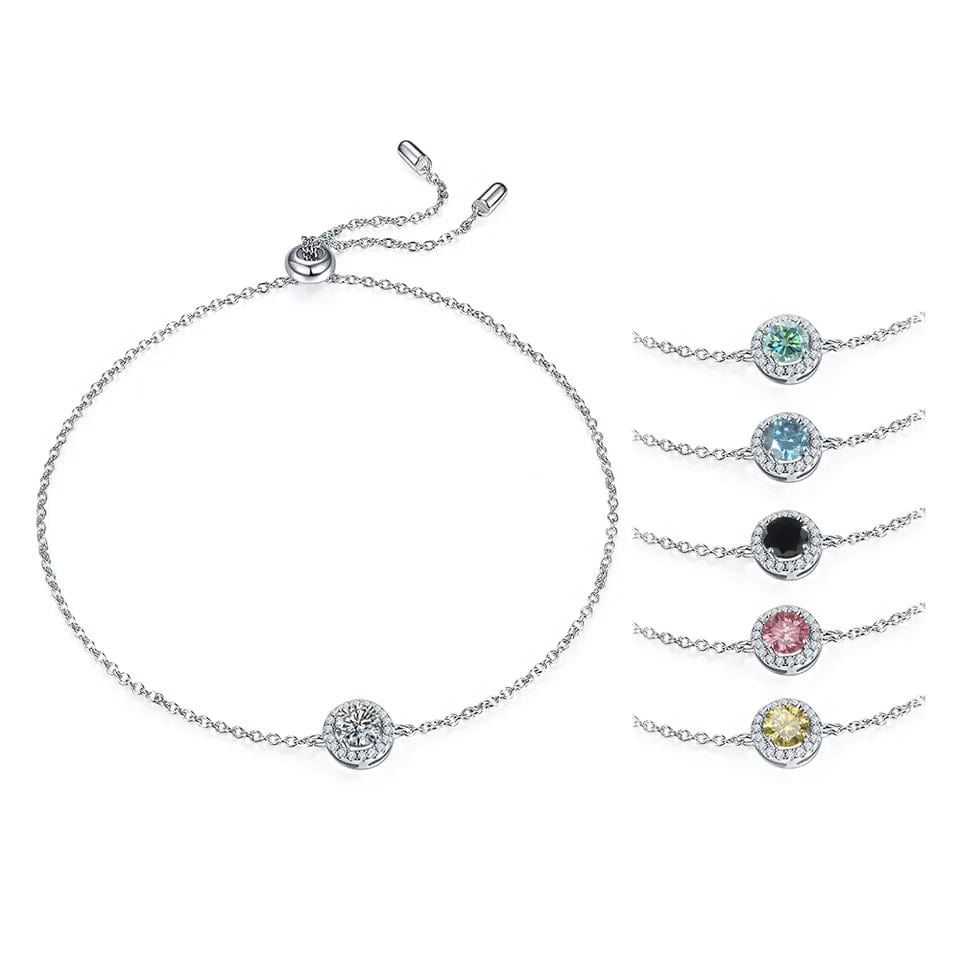 Alibaba - Koko moissanite necklace Moissanite Halo Jewelry 1ct Center Stone, 925 Sterling Silver Colors Available!