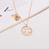 Alibaba - Modalen Fashion Necklace Rose Sparkling Bee Medallion Necklace Rose, Yellow or White Gold Plating Cut Out Bee, SO CUTE!!!