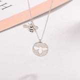 Alibaba - Modalen Fashion Necklace White Sparkling Bee Medallion Necklace Rose, Yellow or White Gold Plating Cut Out Bee, SO CUTE!!!