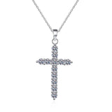 Alibaba moissanite necklace Special Buy!  Moissanite Cross Pendant 925 Sterling Silver 1.26ctw and 3.6ctw