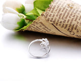 Alibaba rings Paw Print and Heart Sterling Silver Adjustable Ring for Pet Lovers!