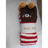 Alibaba Socks Bear Thigh High Fuzzy Plush Socks, Leggings Adorable Animals to Keep Legs Warm! *