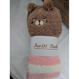 Alibaba Socks Sleepy Bear Thigh High Fuzzy Plush Socks, Leggings Adorable Animals to Keep Legs Warm! *