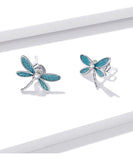 Alibaba Womens jewlery Dragonfly Ring and Earrings Fine 925 Sterling Silver  Enamel and CZ