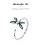 Alibaba Womens jewlery Dragonfly Ring and Earrings Fine 925 Sterling Silver  Enamel and CZ