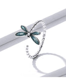 Alibaba Womens jewlery Dragonfly Ring and Earrings Fine 925 Sterling Silver  Enamel and CZ