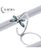 Alibaba Womens jewlery Dragonfly ring Dragonfly Ring and Earrings Fine 925 Sterling Silver  Enamel and CZ