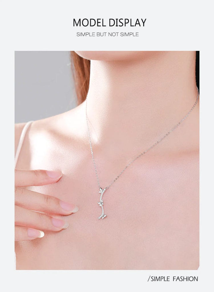 AliExpress-Alimay Butterfly Necklace Elegant Butterfly Necklaces and Ring in Fine 925 Sterling Silver with CZ