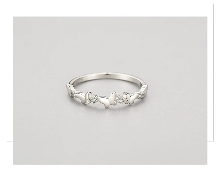 AliExpress-Alimay Butterfly Necklace Ring sz 7 Elegant Butterfly Necklaces and Ring in Fine 925 Sterling Silver with CZ