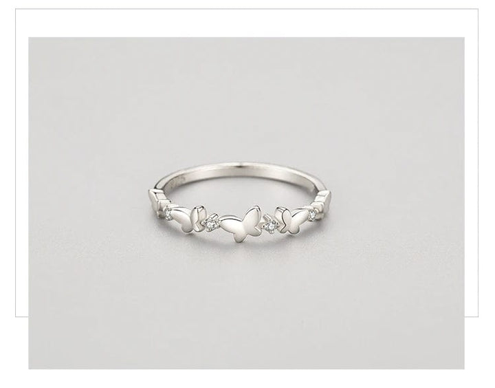 AliExpress-Alimay Butterfly Necklace Ring sz 7 Elegant Butterfly Necklaces and Ring in Fine 925 Sterling Silver with CZ