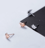 AliExpress - bamoer Fashion Earrings Pig Stud Earrings with CZ, Sterling Silver & Rose Gold Plated*