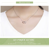 AliExpress - bamoer Necklaces Two Cats Sterling Silver Necklace