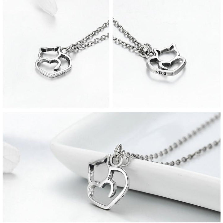 AliExpress Cat Jewelry Necklace, Plat Plated Silver Cat Jewelry Sterling Silver-SET Ring/Necklace/Earrings for the Cat Lovers in Your Life (maybe YOU?)