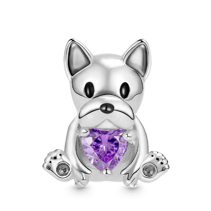 aliexpress Charms Puppy Purple Heart Dog Charm Collection Pandora Style Charms Sterling Silver Boston, Frenchie, Chi, Schnauzer, Puppy