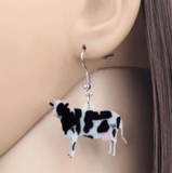 AliExpress Earrings Acrylic Cow Earrings-Realistic Holstein and Highland