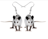 AliExpress Earrings Earrings Opossum Acrylic Earrings and keychains-Realistic Cute Opossums!