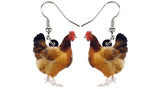 AliExpress Earrings Red Hen Chicken Acrylic Keychain and Earrings Realistic Fun!