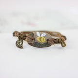 AliExpress Fashion Bracelets Ceramic Bee Charm Bracelet Bronze Mens/Ladies Wristband Bangle, So CUTE!