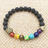 AliExpress Fashion Bracelets Pet Paw Lava Stone 8mm Beaded Bracelets with Rainbow Chakras Aromatherapy Diffuser Bracelets