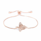 AliExpress Fashion Bracelets Rose Tone Honey Bee Bracelet-Adjustable in Copper with Gold or Silver Tone