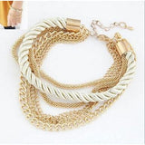 AliExpress Fashion Bracelets White Rope with Chains and Heart Bangle Fashion Fun Cute Bracelets,