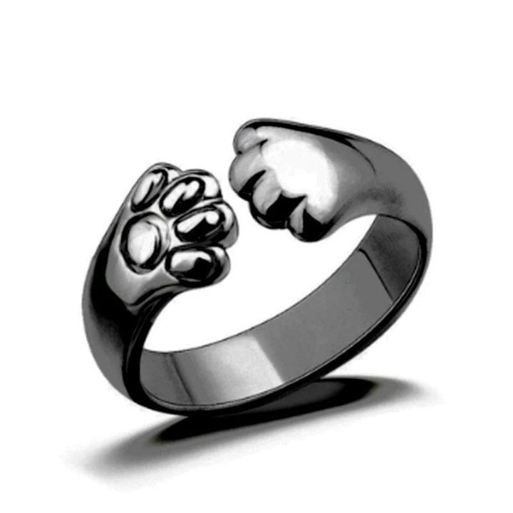 AliExpress Fashion Ring Gun Metal Paw Hugs Ring - Ladies Simple Fashion Jewelry Rings
