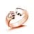 AliExpress Fashion Ring Rose Gold Paw Hugs Ring - Ladies Simple Fashion Jewelry Rings