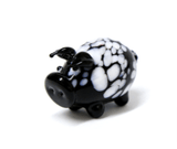 AliExpress Figurines 3 Black/White Murano Glass Handblown Piggy Assortment