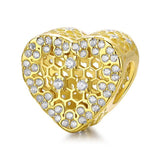 AliExpress Fine Fashion Jewelry Bracelet Heart Shaped Honeycomb Honey Bee Charms Sterling Silver-Pandora Style