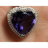 AliExpress Fine Fashion Jewelry-Necklace Amethyst Purple Heart Pendant in 925 Silver, Simulated Ruby, Topaz or Amethyst Crystal with CZ