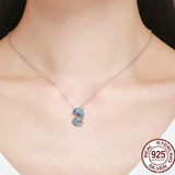 AliExpress Fine Fashion Jewelry-Necklace Dolphin Necklaces (4 Styles) in 925 Silver with Blue Cubic Zirconia