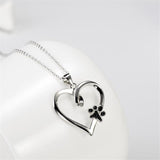 AliExpress Fine Fashion Jewelry-Necklace Single Heart Sterling Silver Paw & Heart-Pet Necklaces, Rings for Remembrance of Beloved Pets