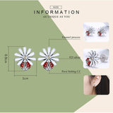 AliExpress Fine Fashion Jewelry Ring Ladybug on a Daisy Sterling Silver Ring, Earrings, Charm