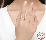 AliExpress Fine Fashion Jewelry-Ring V Chevron Ring Bold and Beautiful Yellow Gold or Platinum Plated Sterling Silver