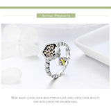 AliExpress Jewelry SET-Fine Fashion 925 Silver 6 Ring Honeycomb and Bee Jewelry Sterling Silver Ring